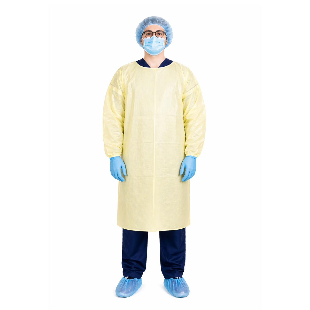 AAMI Level 2 NYES Disposable Isolation Gowns (Yellow)